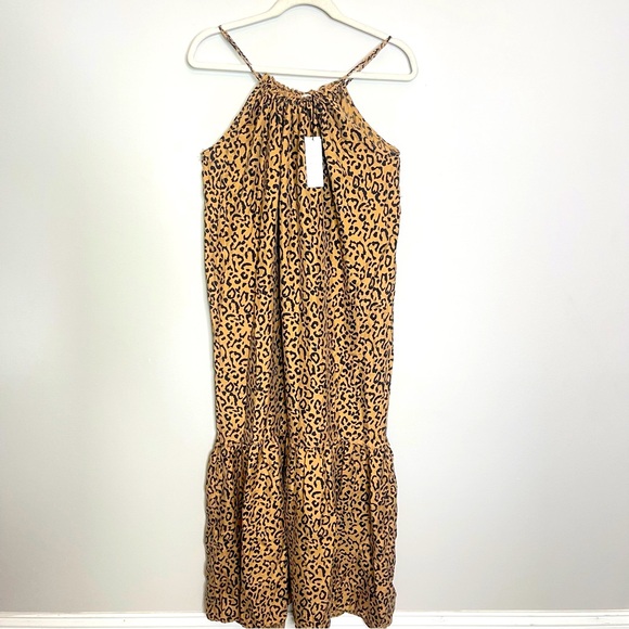 $248 UNSUBSCRIBED Leopard print maxi dress NWT - Picture 1 of 13